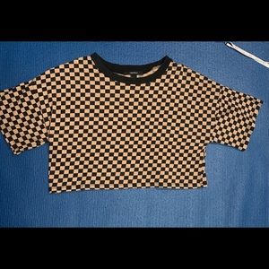 checkered crop top